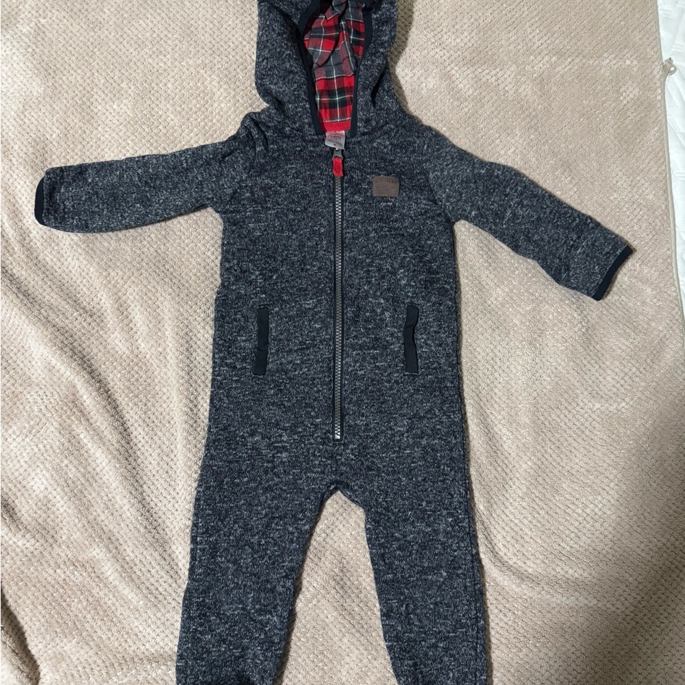 Carter's Charcoal Gray Hooded Footie